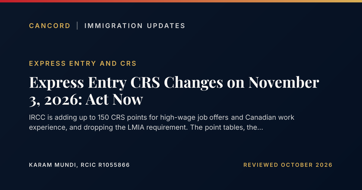 CRS Changes November 3, 2026: What to Do Before Then